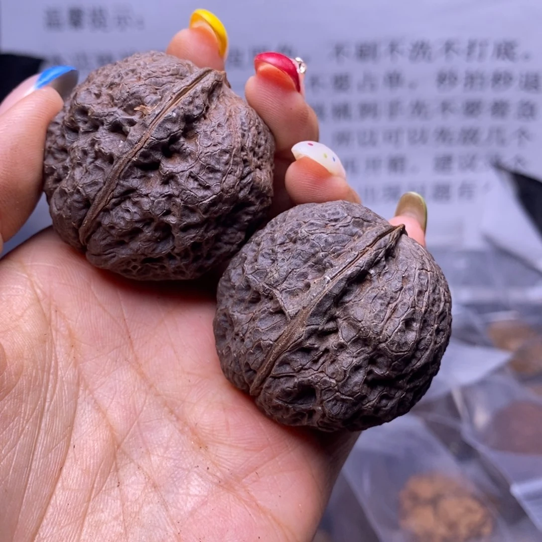 把件文玩核桃云南野生铁核桃148号42mm