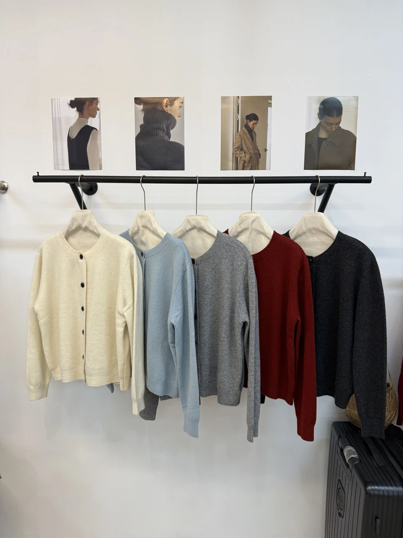 留季25S当日发韩国货243100假两件开衫100%美利奴羊毛