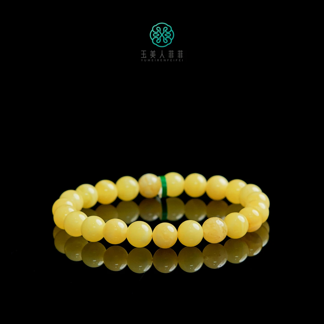 石惑珠宝^蜜蜡单圈手串约8mm/多样性发一