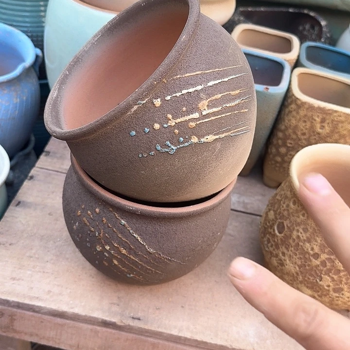 红陶微瑕花盆处理来啦