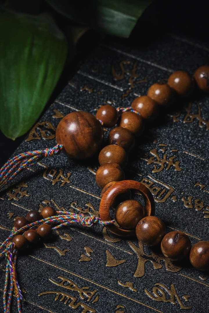 雷击枣木小雷痕款雕二十八星宿辟袪木枣木手串