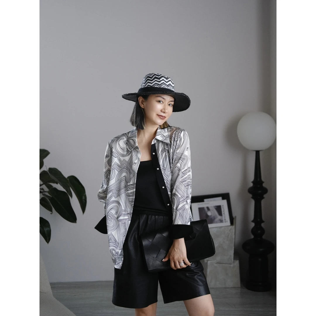 TOFOD“解构”大H 重磅真丝衬衣 丝丝宽松长袖衬衫668S