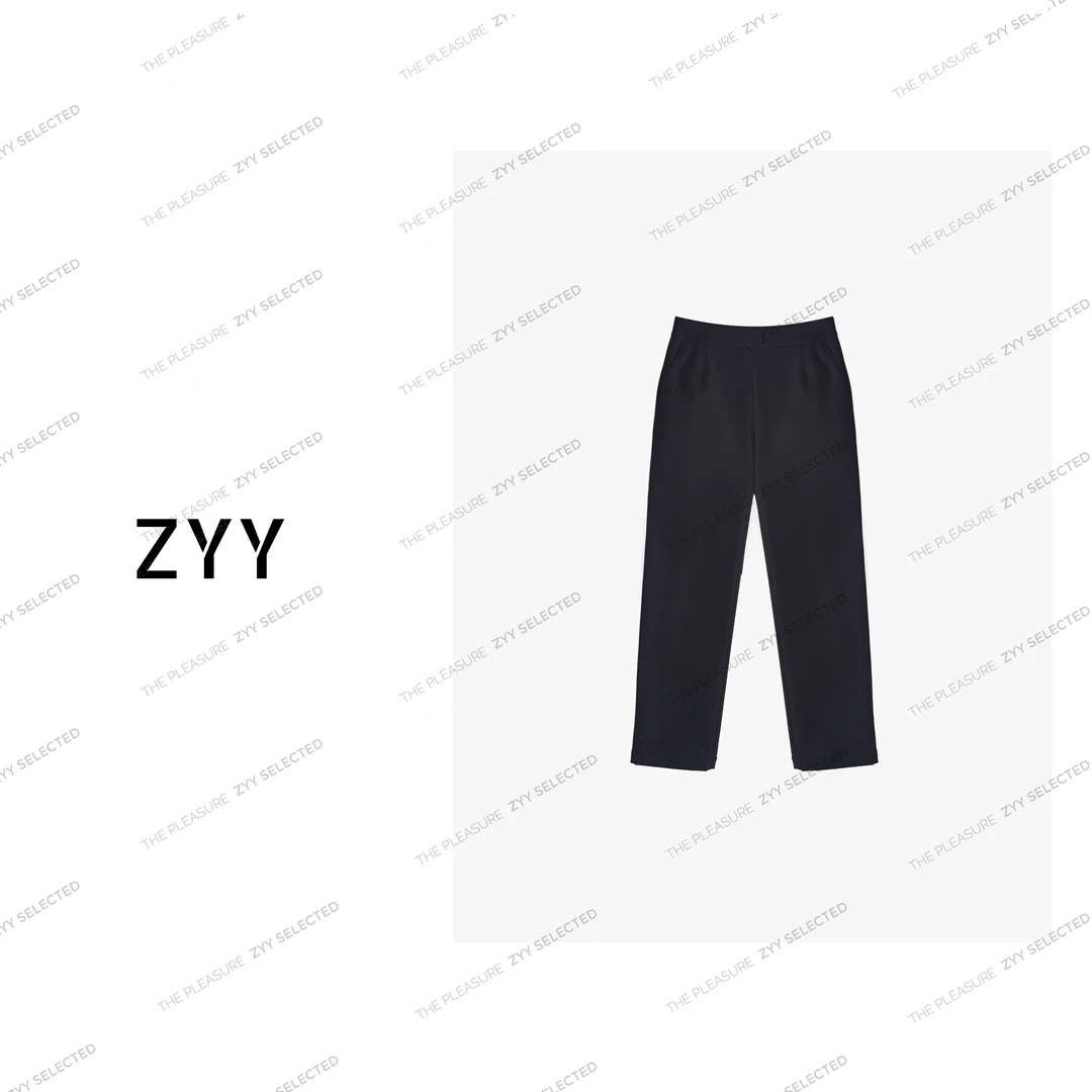 ZYY【轻氧出街】2025/S新品休闲极简风九分弹力西装裤X25QXXK04060