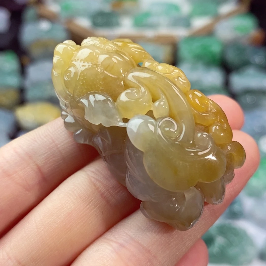 翡翠未镶嵌颈饰天然