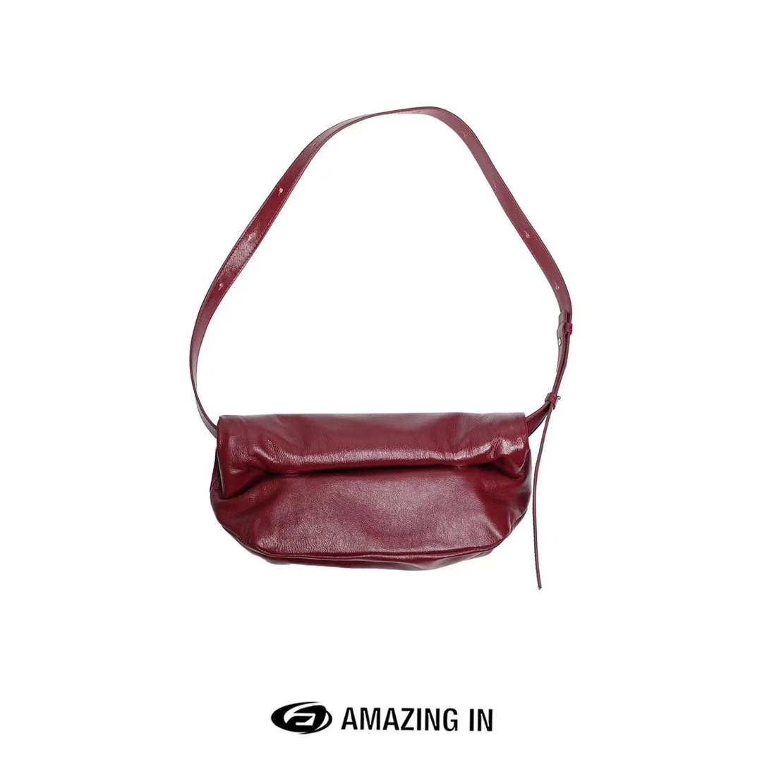 AMAZING IN | 头层牛皮 | 百搭单肩腋下包蛋卷包 A241211-RITA036