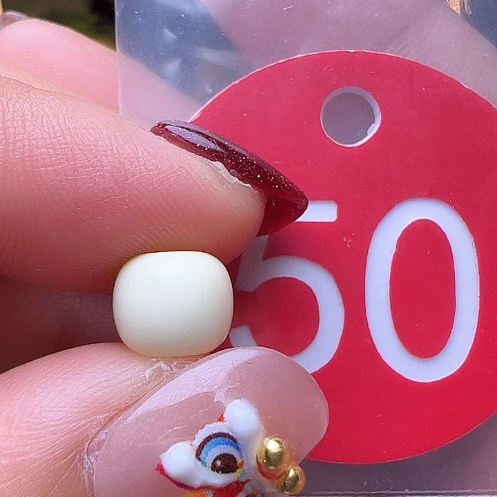 蜜蜡裸石未镶嵌花粉8.2m m