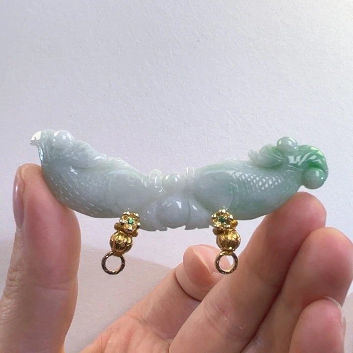 翡翠吊坠(赠链)未镶嵌代编织