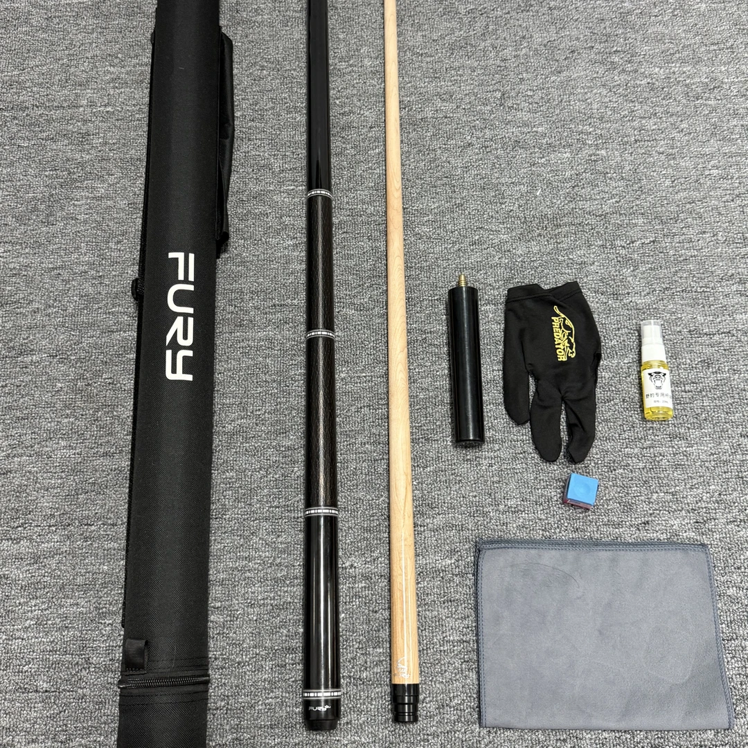 威利黑刃台球杆大头杆中式八球杆黑八美式九球杆桌球杆1比1复刻