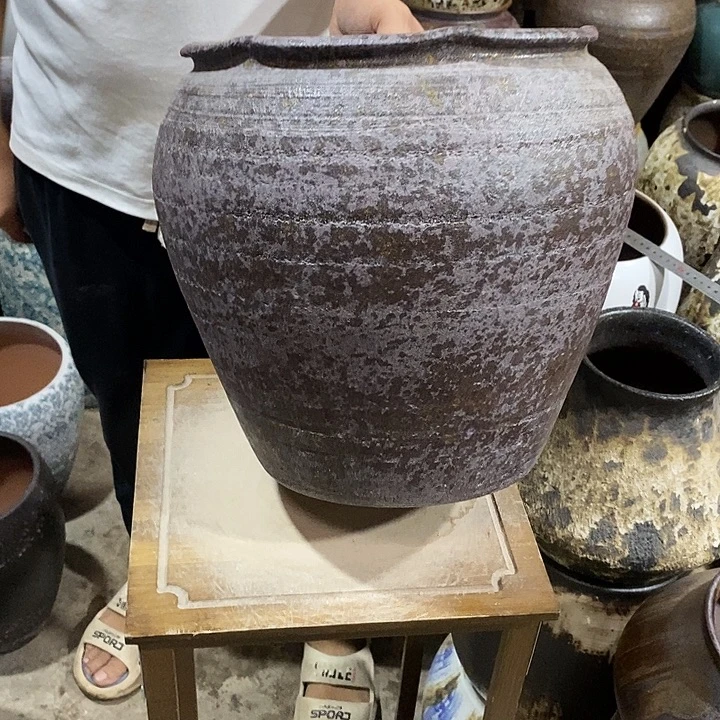 紫砂花盆口28高度32铁锈8888
