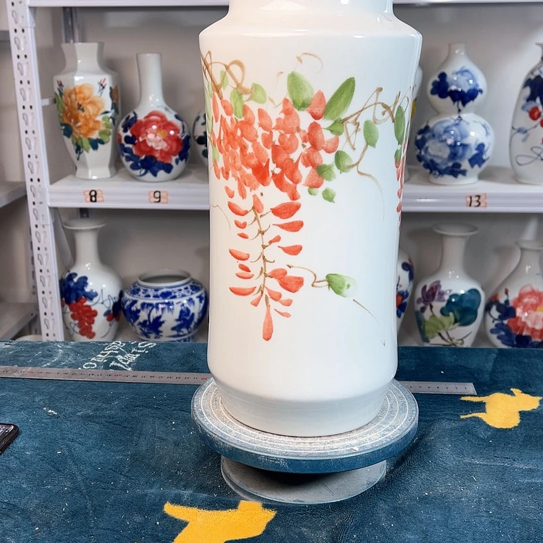 摆件景德镇陶瓷书红紫