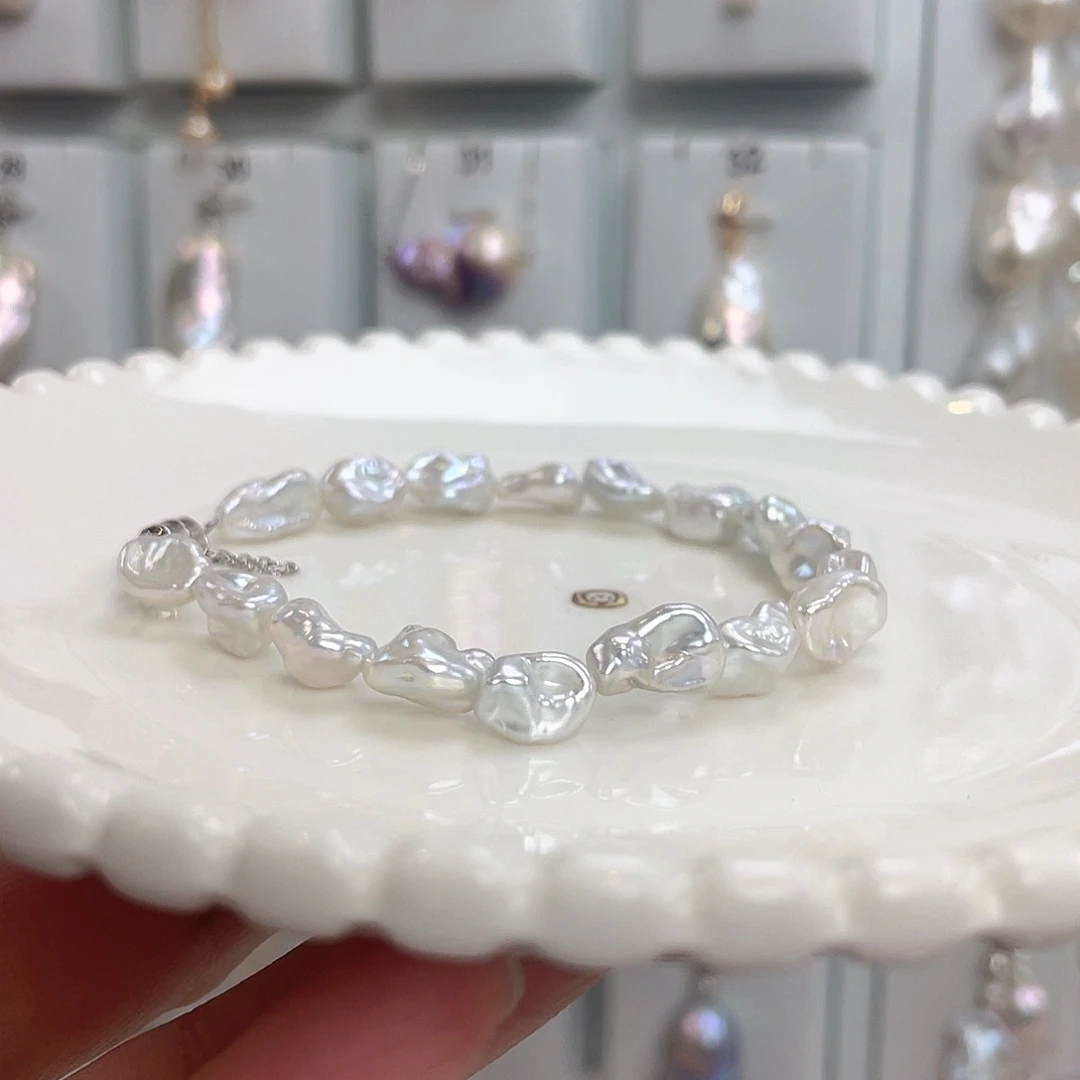 淡水珍珠银S925镶嵌颈饰米*宝