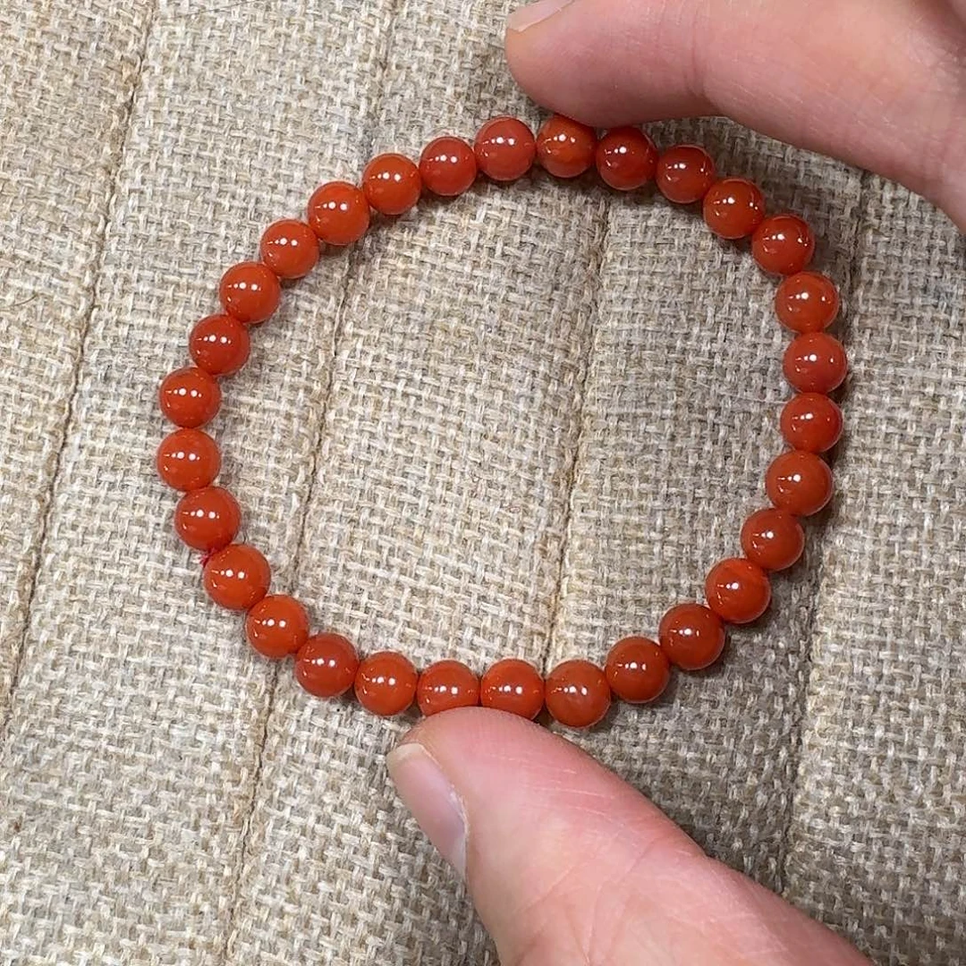 南红玛瑙未镶嵌手链手串原矿南红瓦西玉化料柿子锦6