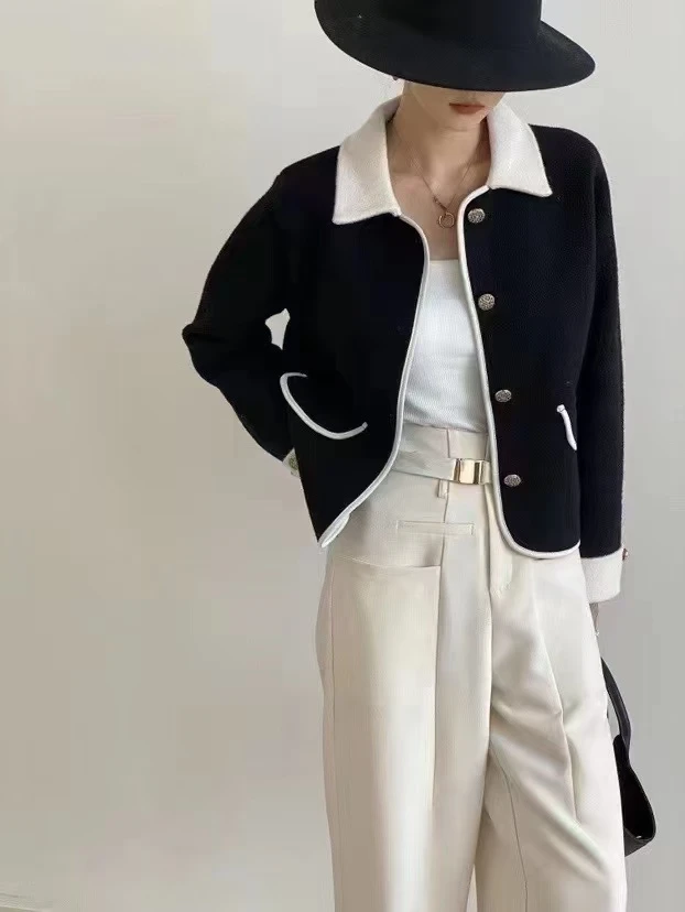 2025年春季新款小香风双面毛外套法式气质上衣#60