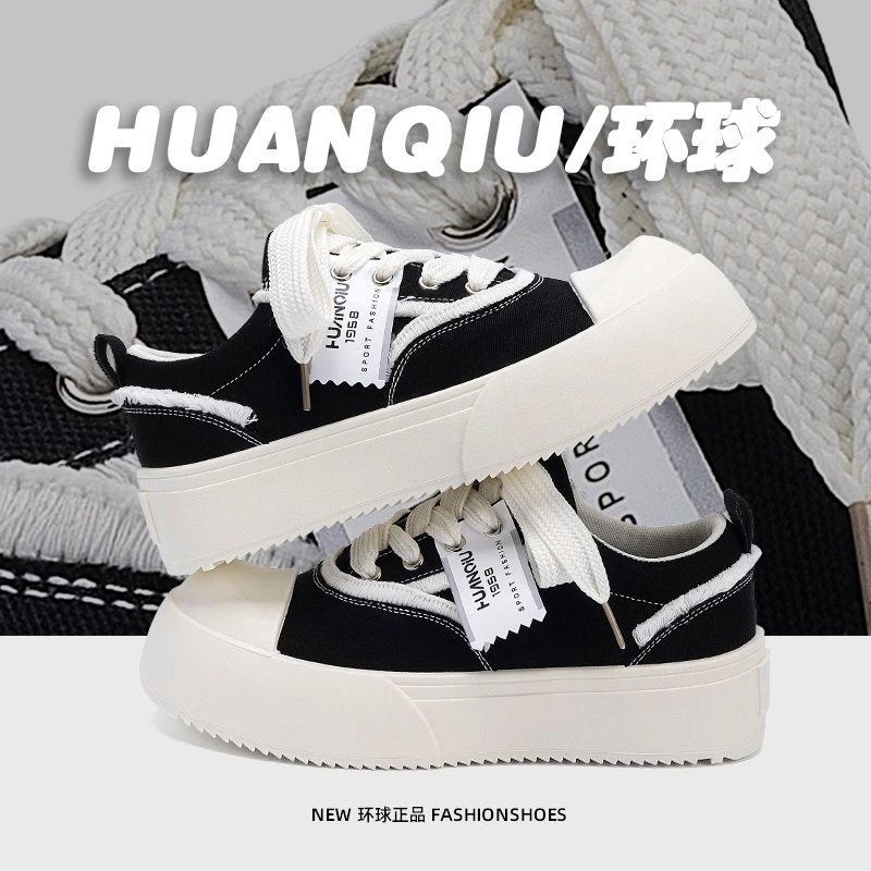 环球厚底增高板鞋男款潮流百搭男鞋2025新款秋季高颜值时尚休闲鞋
