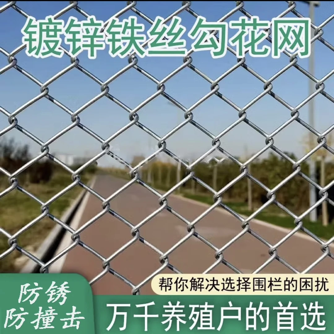 镀锌铁丝网养鸡牛羊养殖勾花钢丝围栏网养殖网围栏户外铁丝