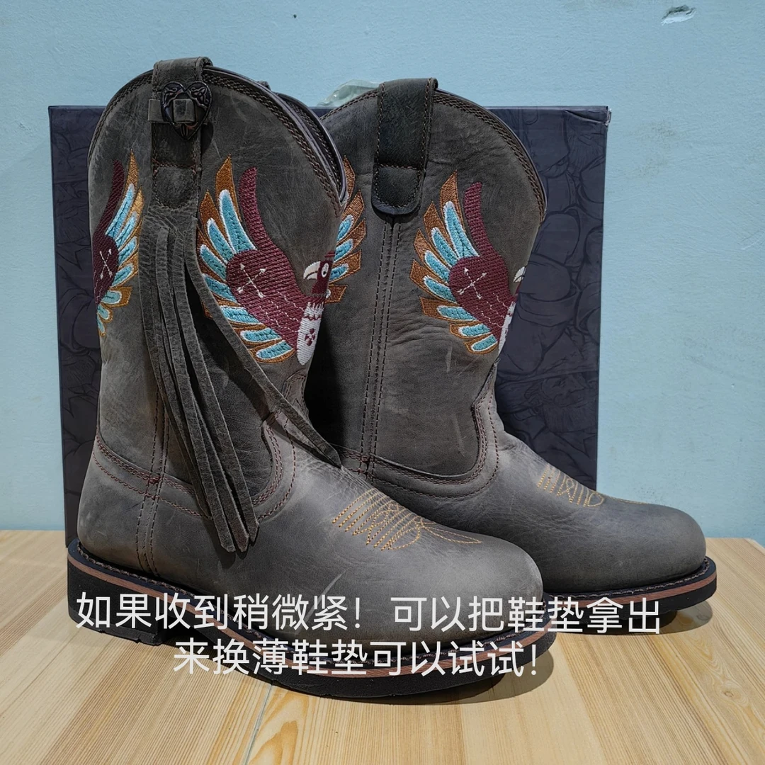 瑕疵 外贸出口 女款 牛皮 固特异工艺 靴