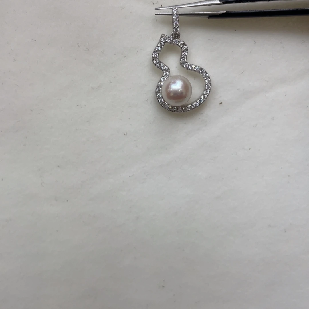 海水珍珠吊坠(不含链)银S925镶嵌