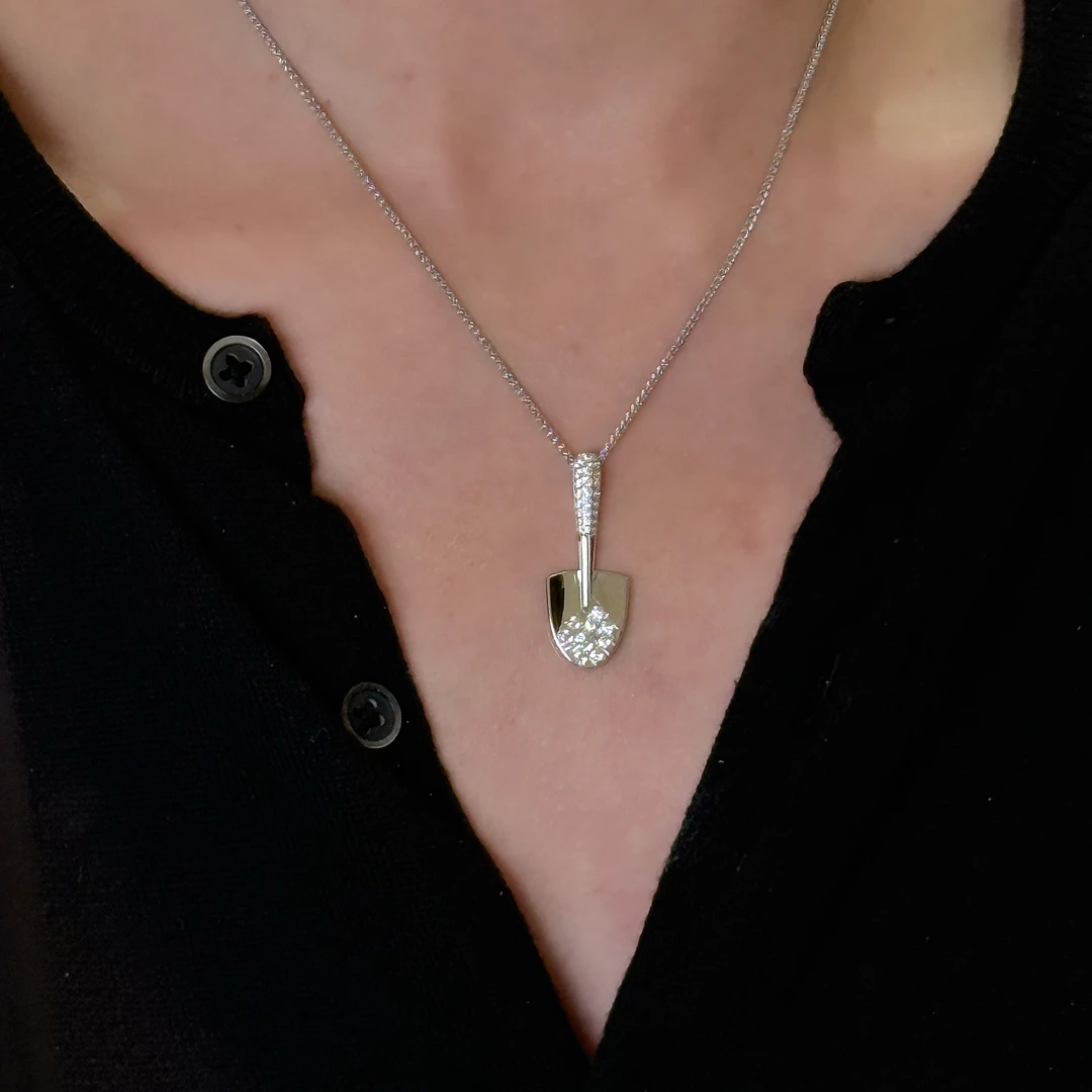 坠链均925银 《银铲铲》设计师款气质轻奢时尚百搭复古小众纯银项链