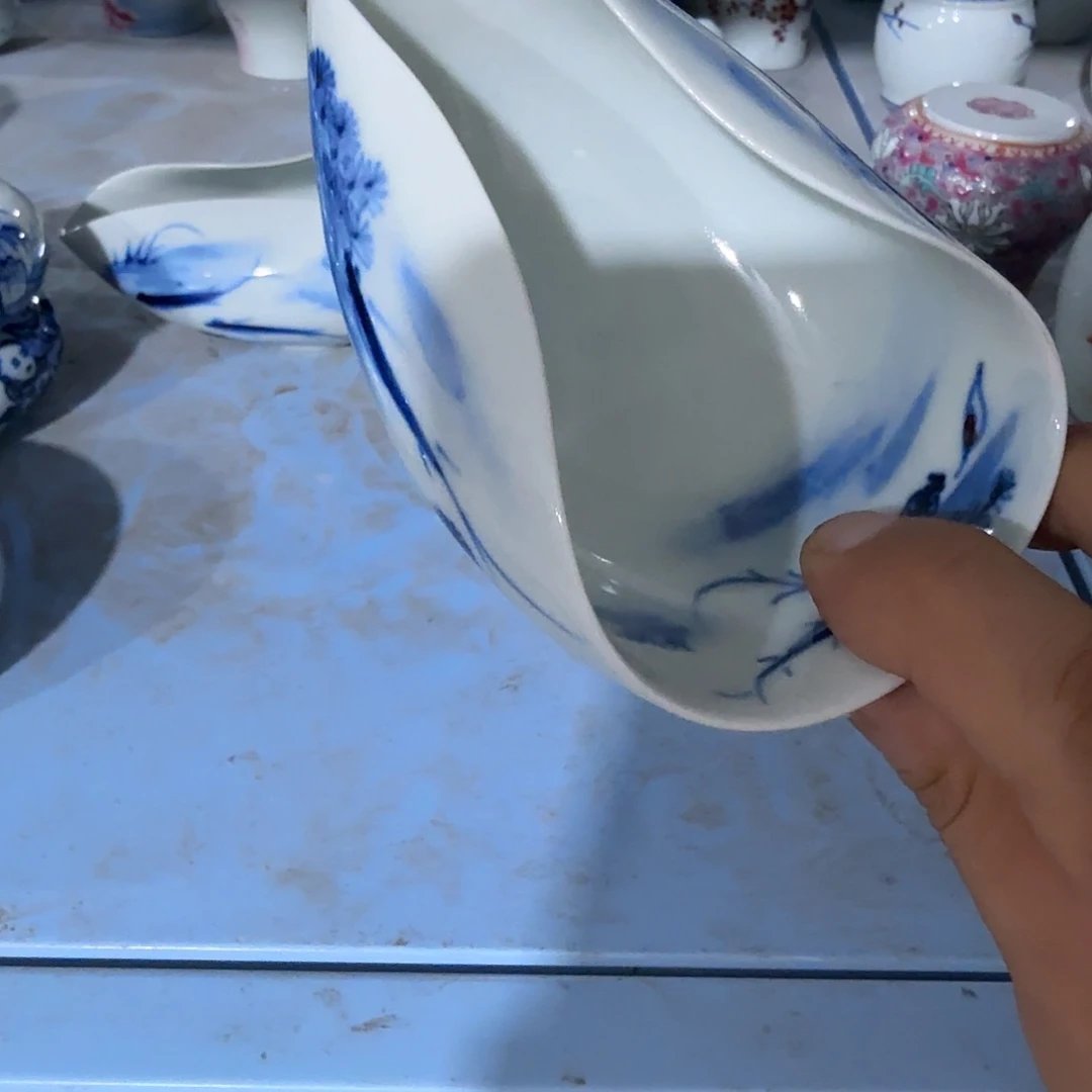 瓷片摆件手绘瓷器处理