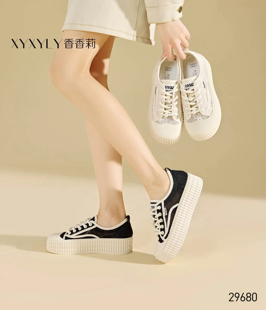香香莉29680网红轻便百搭懒人渔夫鞋女新款网纱透气时尚鞋2025春
