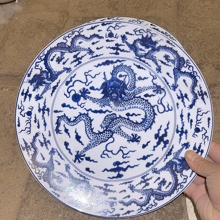瓷闪购商品龙盘两支