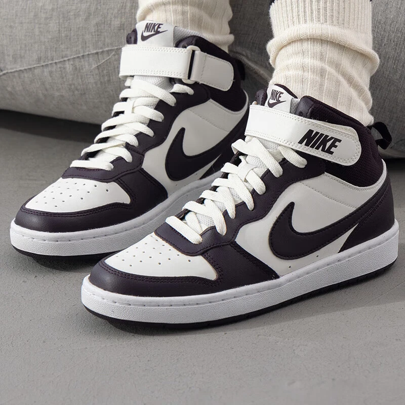 Nike耐克Court Mid 2 女款酒红色运动休闲潮流硬底板鞋CD7782-126