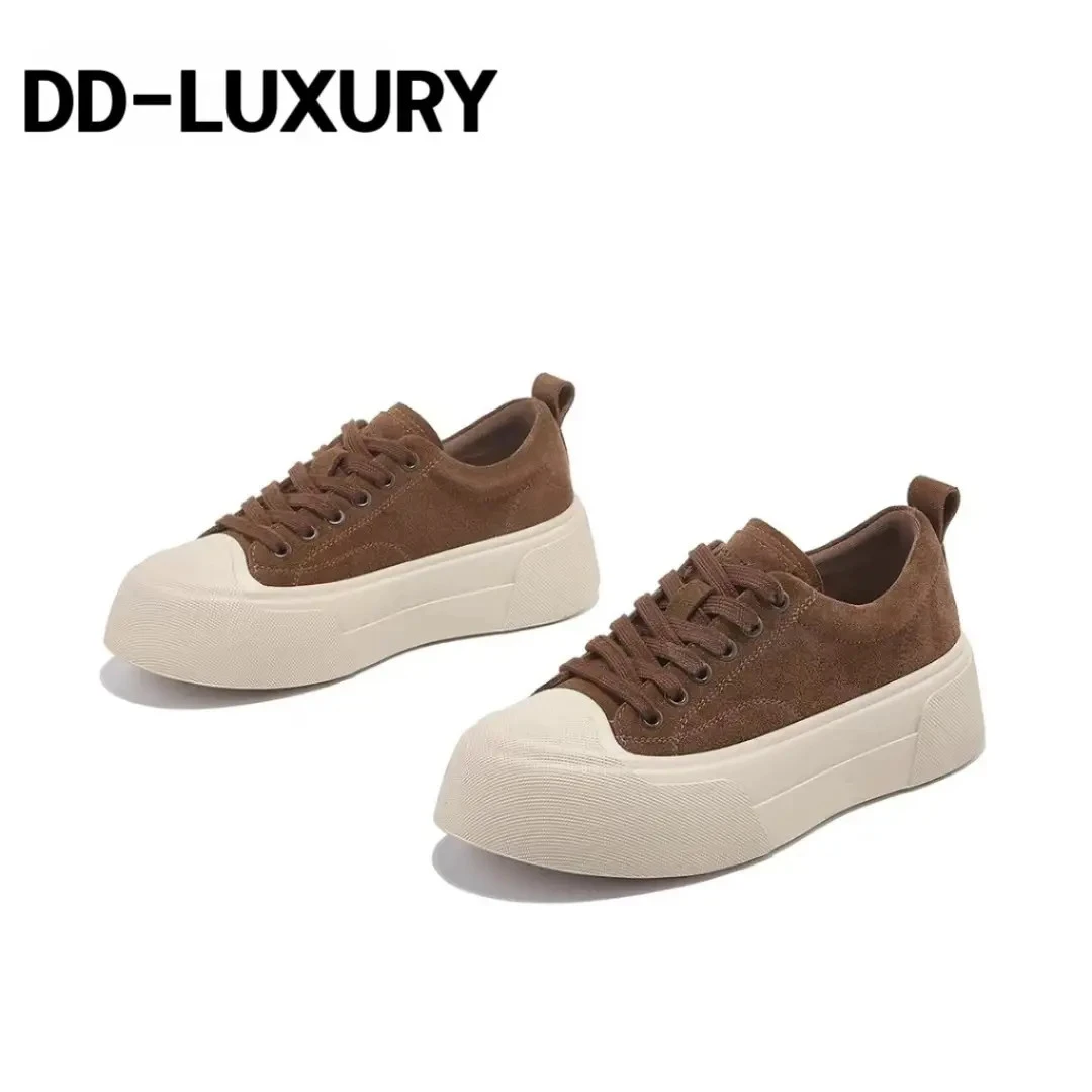 【DD】D25292平底时尚厚底-LUXURY早秋百搭饼干鞋小众鞋子休闲鞋女