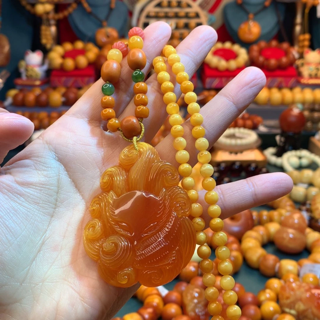 【闪购商品】蜜蜡吊坠(赠链)未镶嵌蜜蜡吊坠