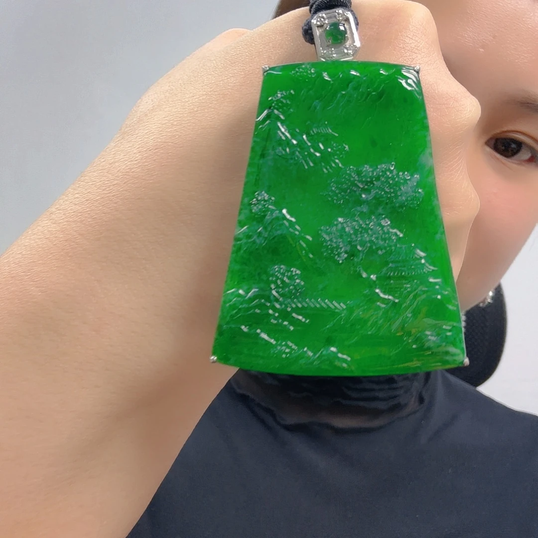 S***s翡翠银S925镶嵌吊坠(不含链)