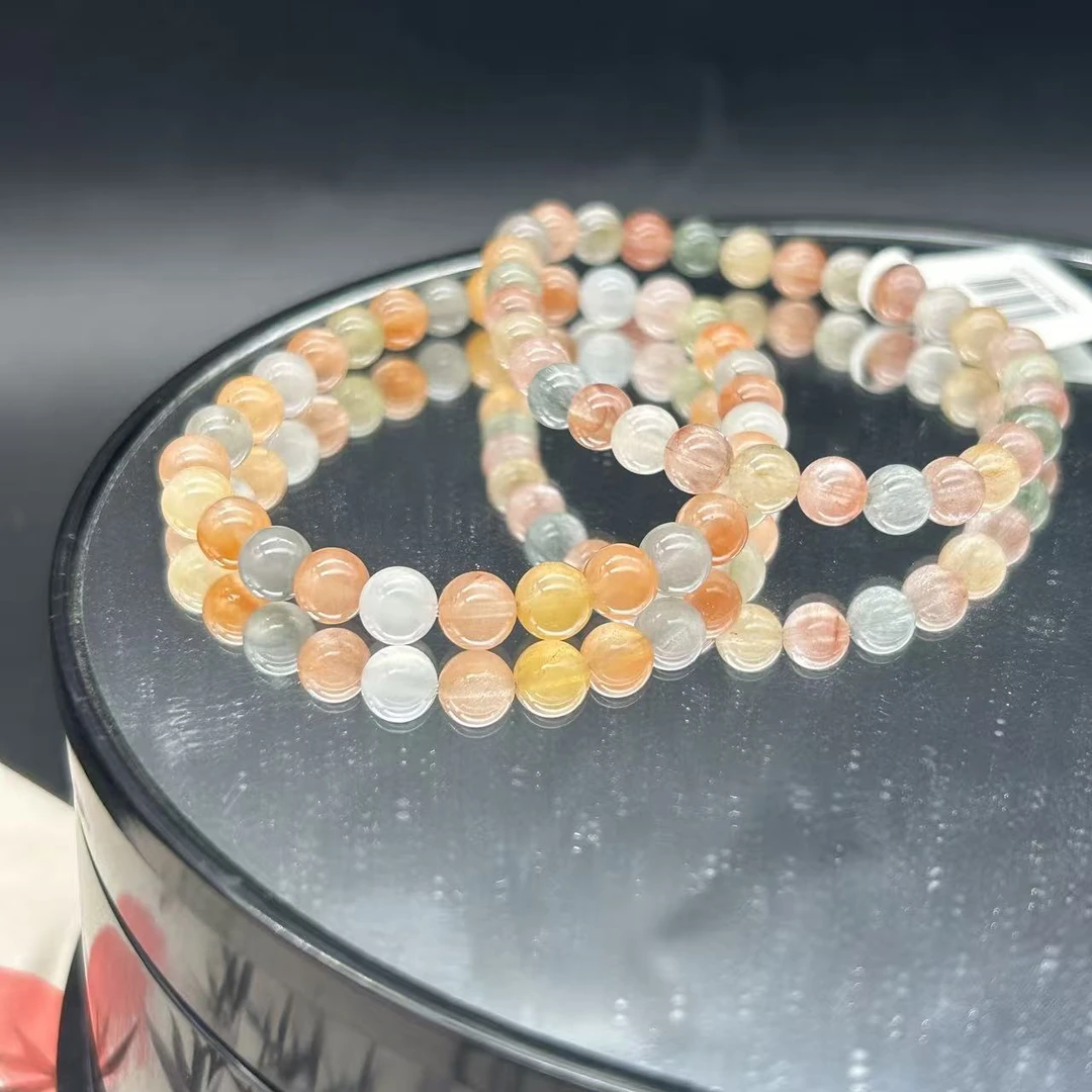 【老王好物优选】250613216147-天然水晶彩兔毛手串多样性发一7mm