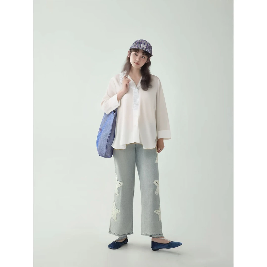 Mind Bridge/心桥长袖白色时尚百搭简约衬衫 MB2038-MVWS320F