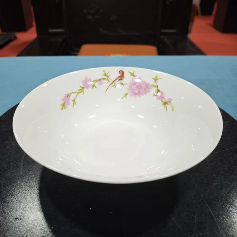 水点桃花8英寸汤碗1个装