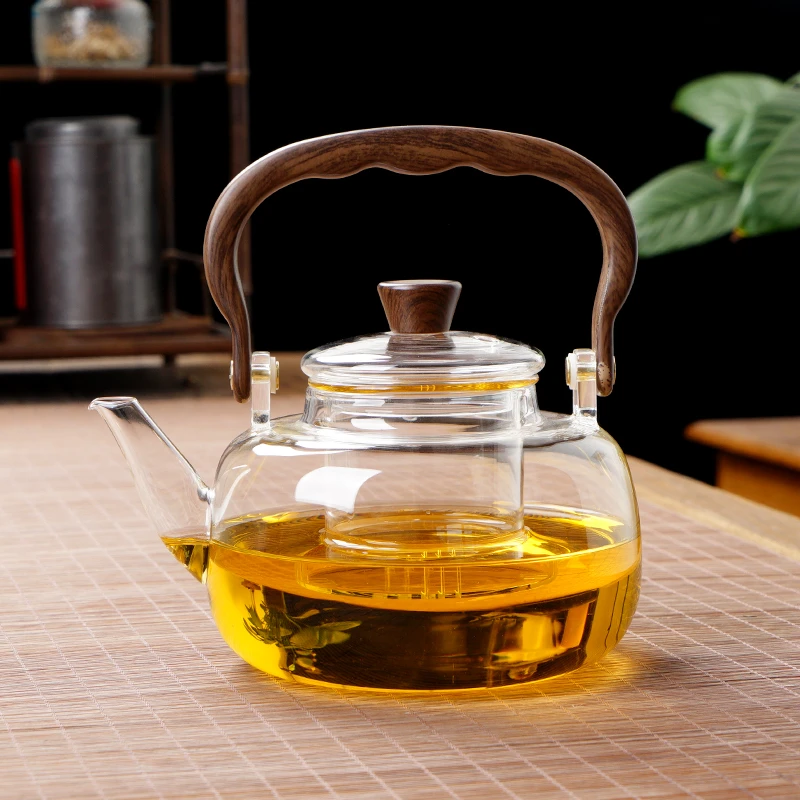 【莱欧茶具】玻璃煮茶壶烧水壶茶壶耐高温提梁壶过滤家用泡茶壶茶具