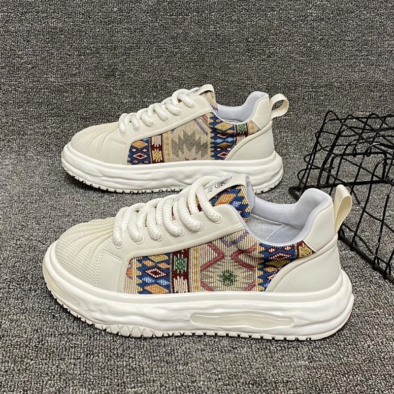 玛古芭板鞋男款百搭透气厚底休闲鞋贝壳头刺绣高级感轻奢厚底男鞋