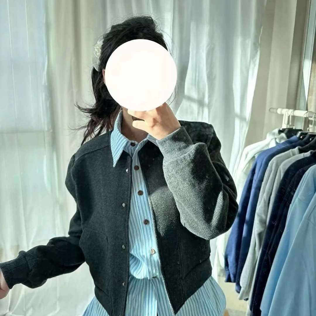 长袖短款女秋季棒球服短外套开衫夹克外套女装