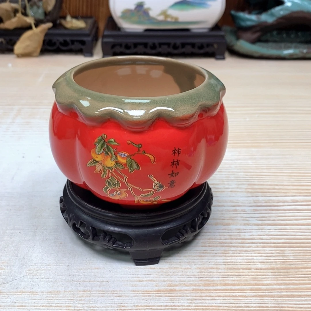 紫砂花盆陶瓷艺术花盆陶瓷