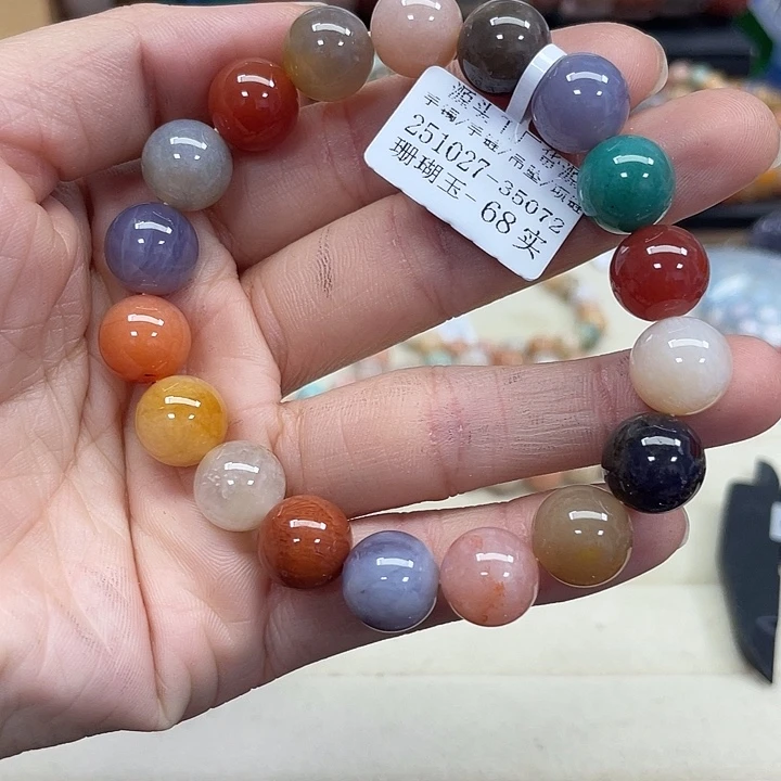 未镶嵌手串硅化珊瑚（珊瑚玉），*644