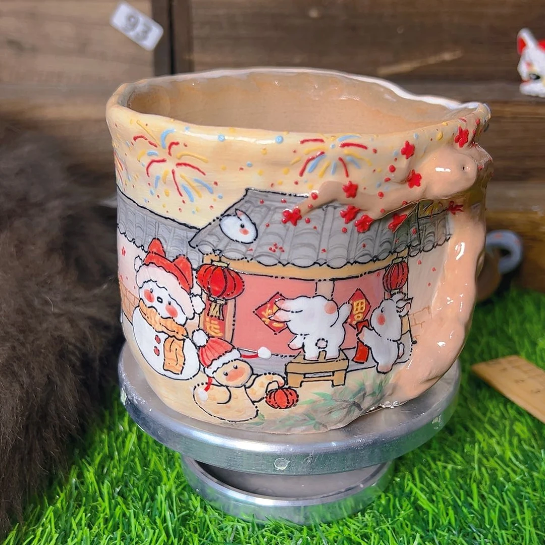 红陶老梧家多肉花盆