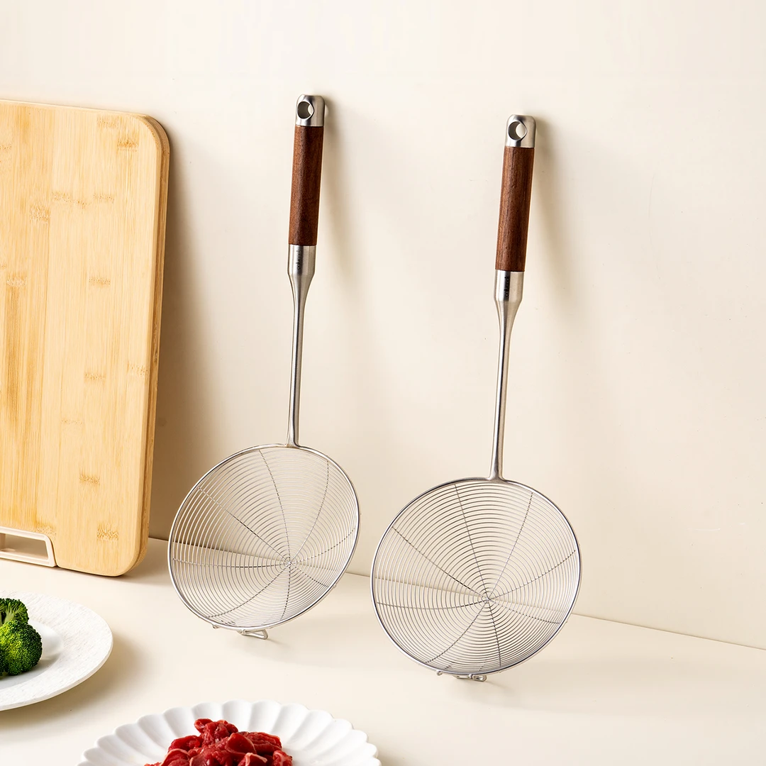 onlycook316L不锈钢漏勺家用大号火锅捞面勺饺子油炸过滤笊篱