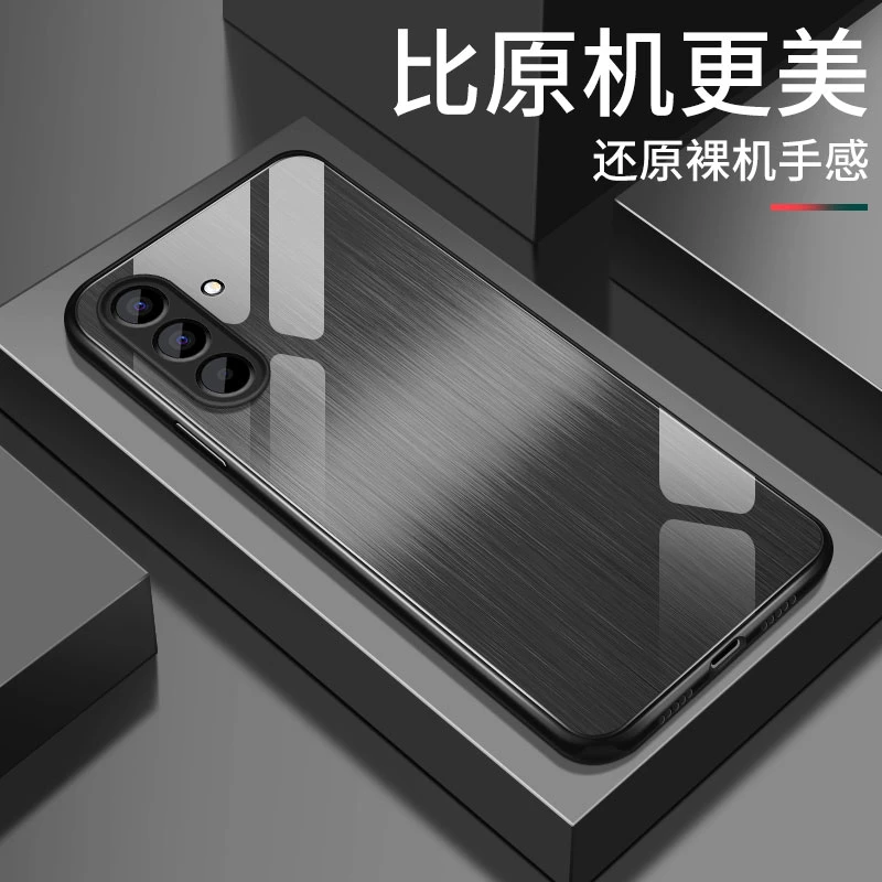 金属质感适用三星GalaxyA56手机壳新款钢化玻璃壳全包防摔保护套