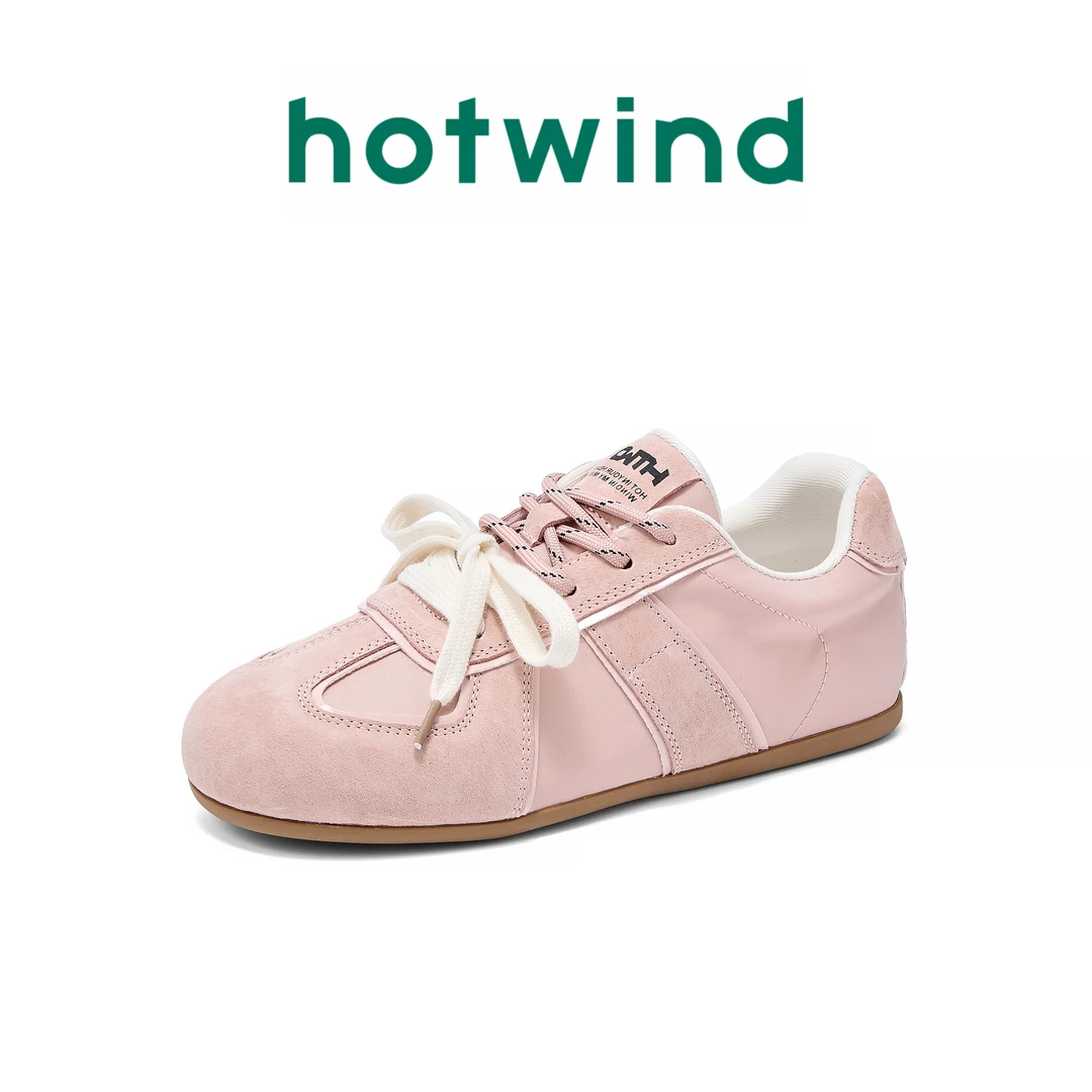 Hotwind/热风休闲鞋2025新款百搭透气复古软底德训板鞋时尚休闲鞋