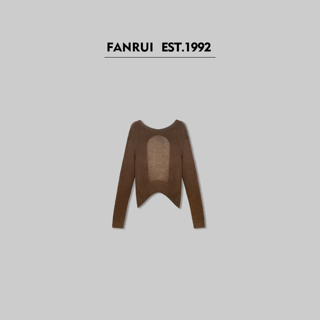FANRUI/泛芮「甜甜生椰」镂空设计感洋气百搭针织防晒衫LP15234