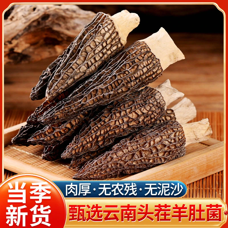 云南头茬羊肚菌高山种植特产干货 100克-500克 煲汤食材炖汤肉厚