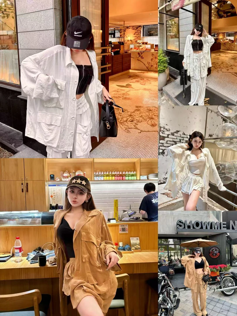 【老钱时髦精】 原创设计重工亚麻外套+短裤+长裤