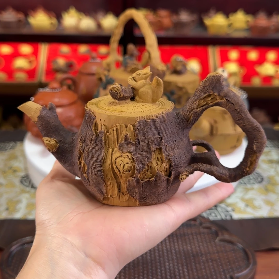 茶壶段泥枯木松鼠