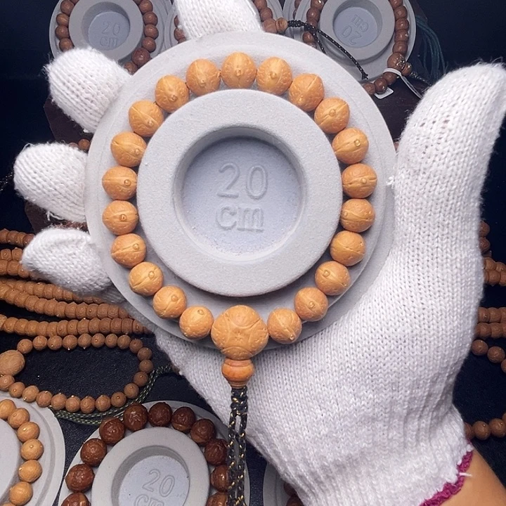 手串凤眼菩提11.5mm实心玉化皮