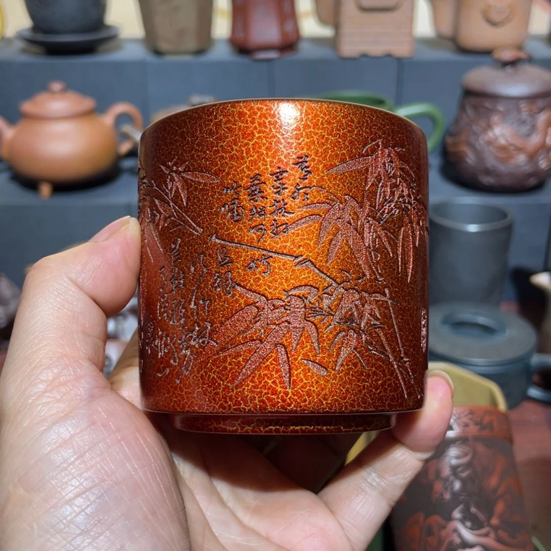 原矿紫砂手工主人杯