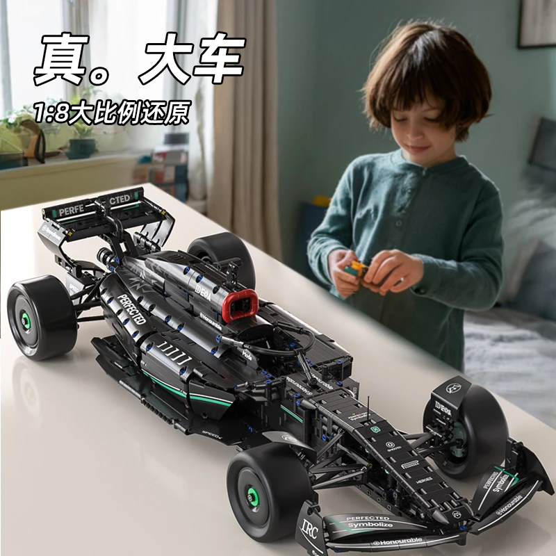 黑武士1：8方程式F1赛车拼装积木玩具C4