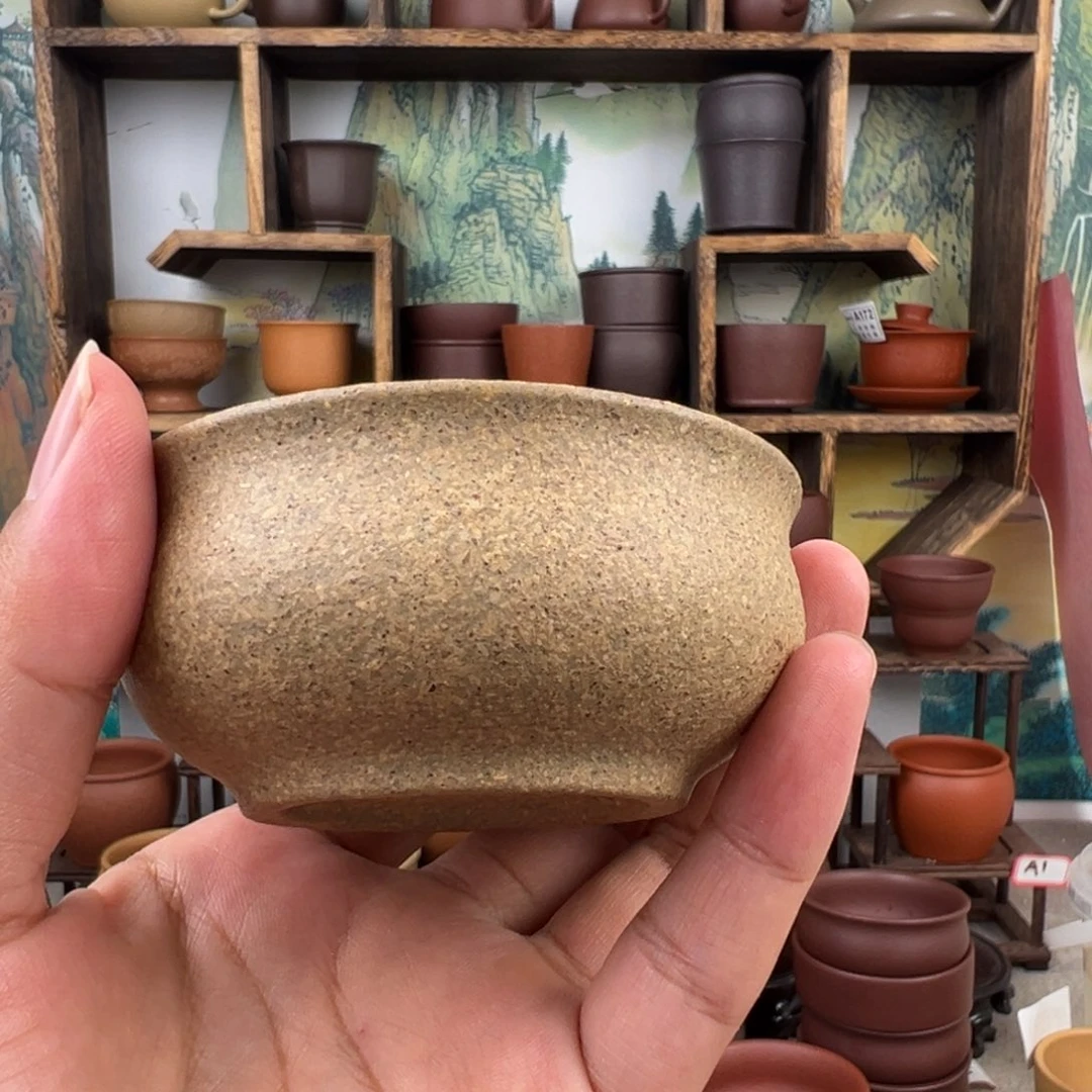 紫砂茶杯拙器甄选，纯原本矿。
