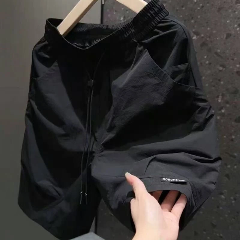 夏季薄款高级感工装透气速干五分裤男士美式潮流百搭宽松休闲短裤